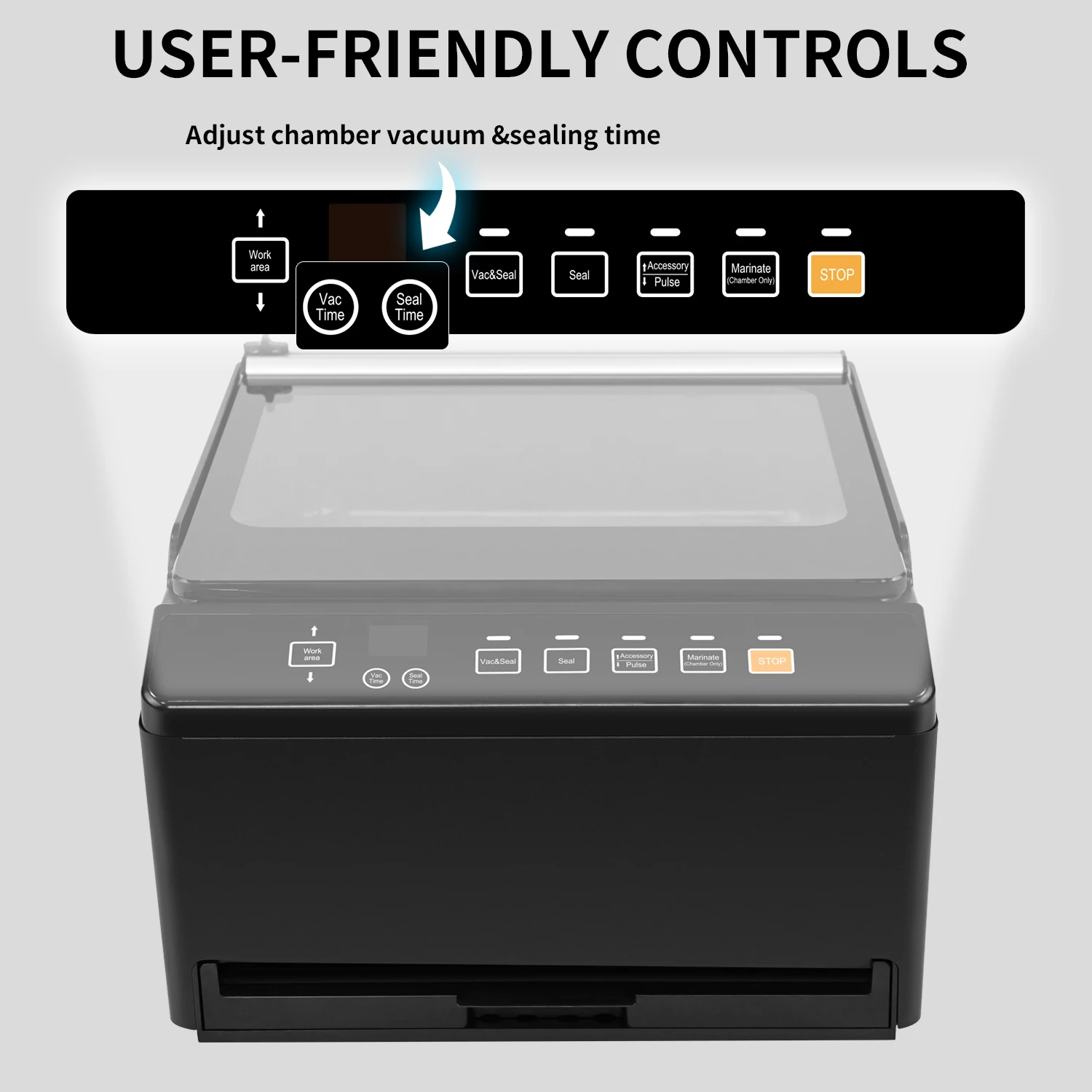Household Commerical Chamber Vacuum Sealer Vacuuming of Both Liquids and Solids for Food Preservation