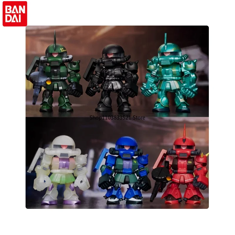 

BANDAI Original Qmsv-mini Zaku Ⅱ Gundam The Origin Ver. Action Figure Model Toys Kids Surprise Gift Ornaments