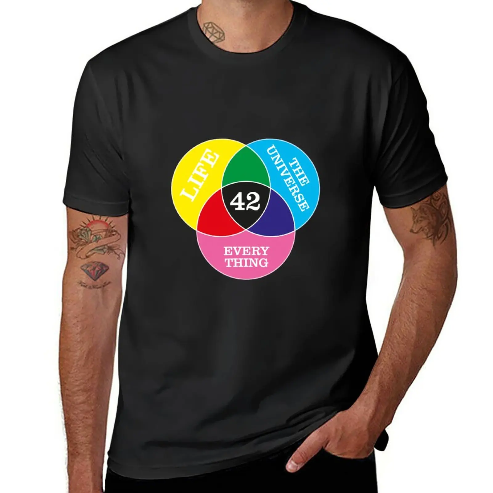 

New 42 - The Answer to Life Universe Everything T-Shirt vintage clothes graphics t shirt mens t shirts pack