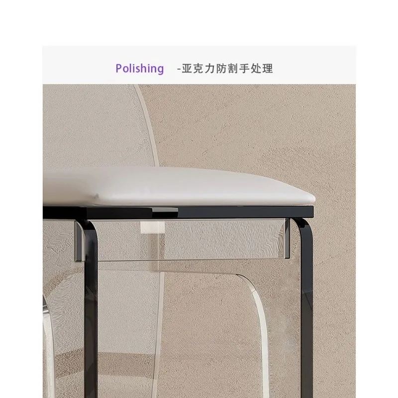 아크릴 바 스툴 고급 모던 아일랜드 높은 의자 디자이너 골드 투명 틱톡 바 스툴 주방용 북유럽 바 스툴 의자