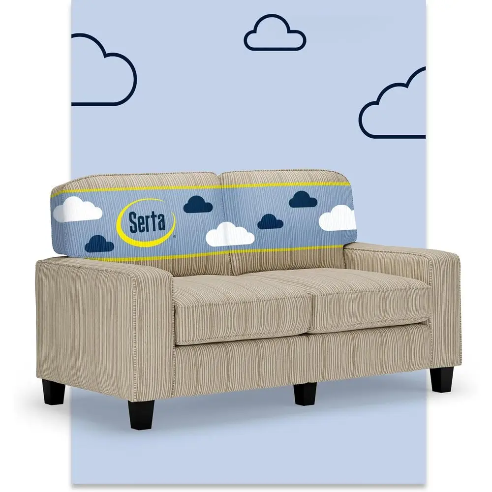 

61 Track Arm Sofa with Easy Care Polyester, Pillow Back, Coil Seat Cushions, Removable Covers, Ideal for Small Spaces, Living Ro