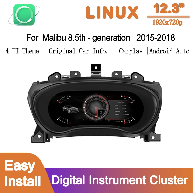 

For Chevrolet Malibu 8.5 Generation 2015-2018 Digital Cluster Virtual Cockpit Car Lcd Dashboard Instrument Display Speed Screen
