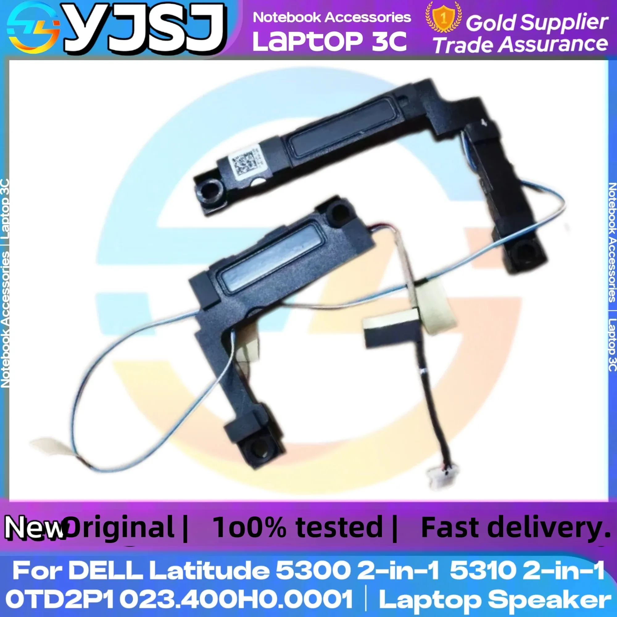 

NEW GENUINE Original Laptop Speaker for DELL Latitude 5300 2in1 5310 2-in-1 built-in Speaker 0TD2P1 023.400H0.0001