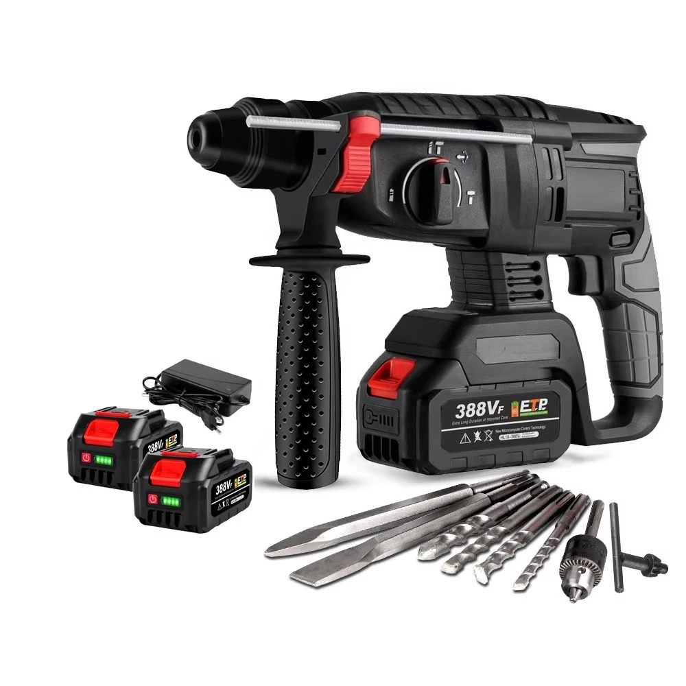 Brushless Electric Impact Dril Hammer Handheld Multifunction Rotary Rechargeable Power Tool For 18V Battery