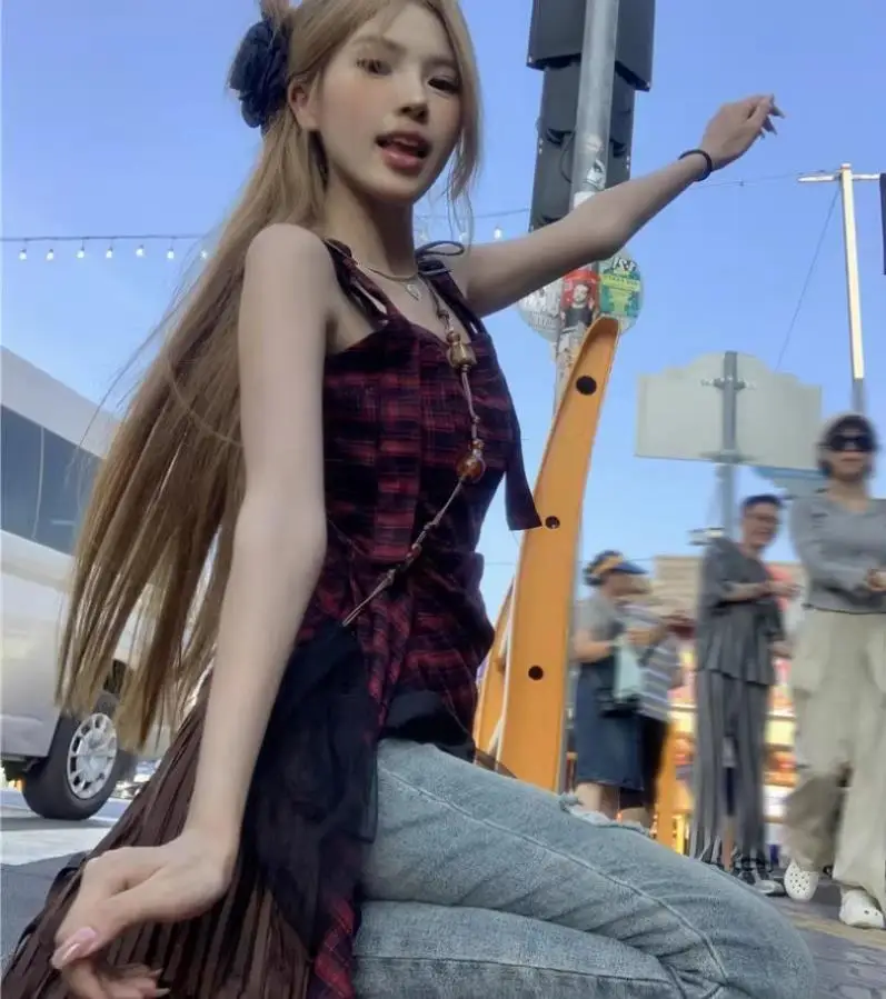 Kleider für Damen, Quinceanera, rosa, Frühling, Modal, Rauchschnürung, geraffte Taille, H-Linie, lässiger Trend, koreanisches Pendeln, minimalistisch, weich