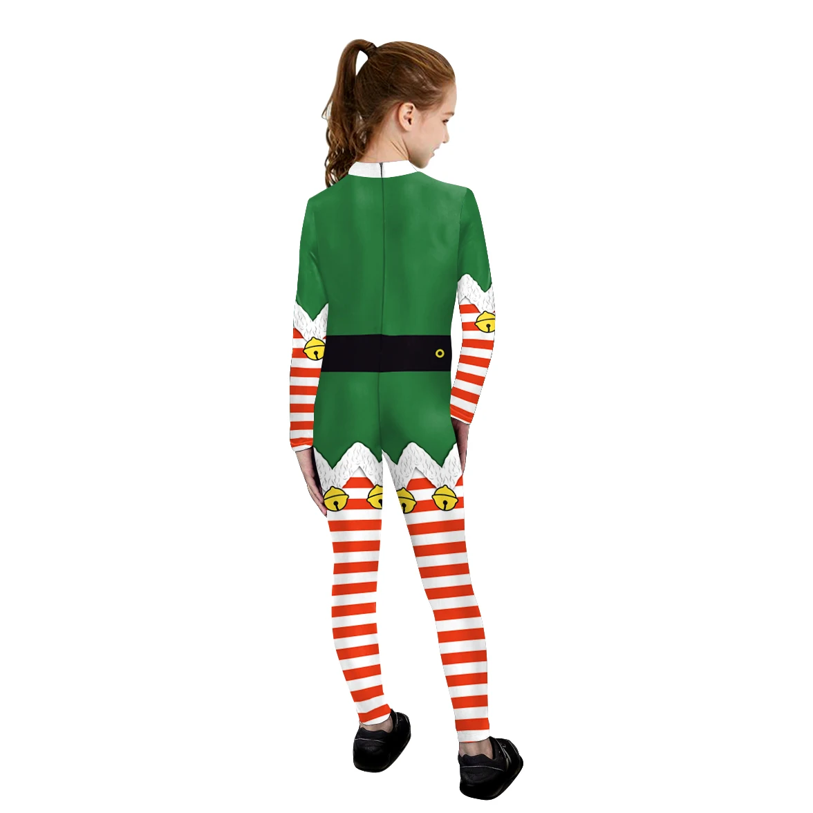 Zawaland-monos de fiesta de Navidad para chico, elfo de Navidad verde, disfraces de Cosplay con estampado 3D, mono Zentai, vestido de Carnaval y Navidad