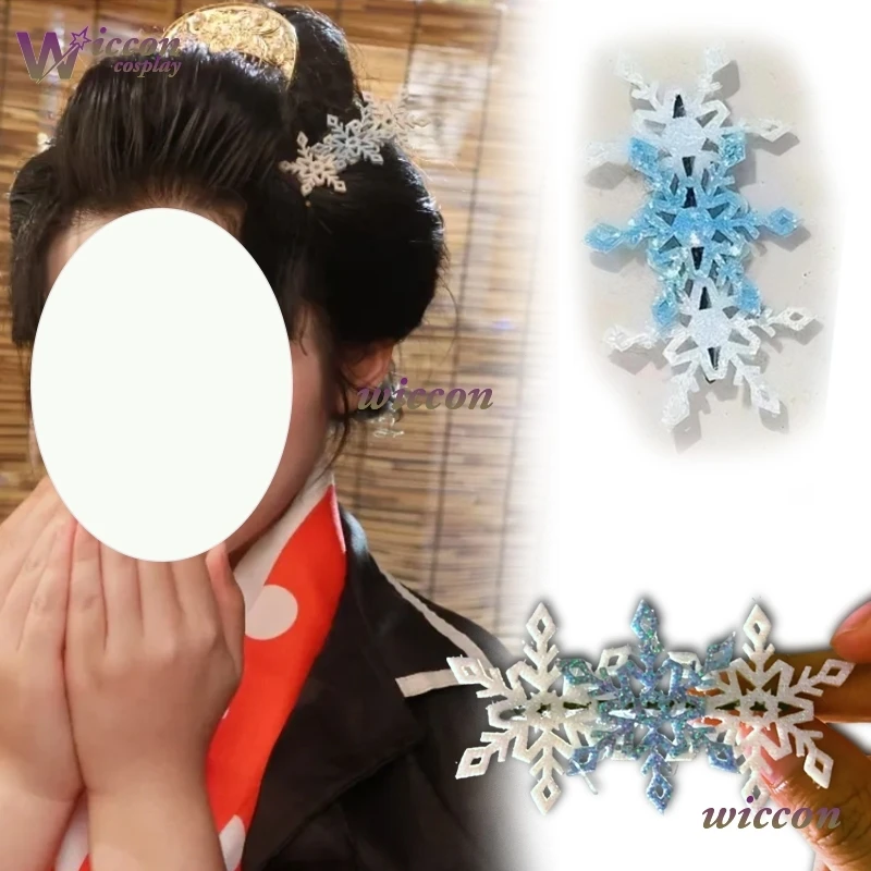

Youkoo Хэллоуин zapomuki Косплей Парик Снежинка Заколка Для Волос Украшения Расческа Koyuki Soyama Hakuji Жена Женская Заколка Аниме Одежда