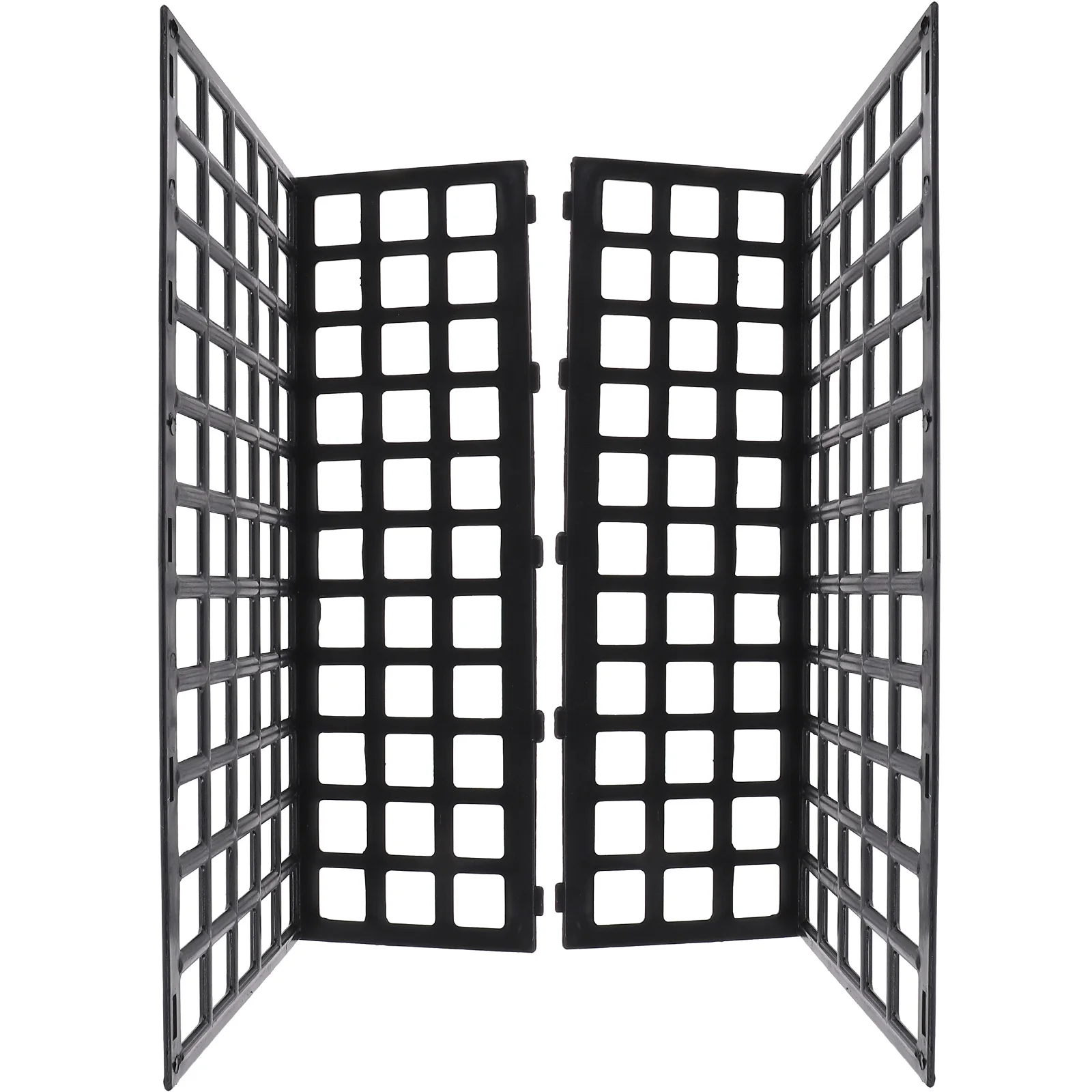 

2pcs Fruit Vegetable Baffle Guardrail PP Material Ventilated Display Rack Easy Install Storage Shelf for Fridge