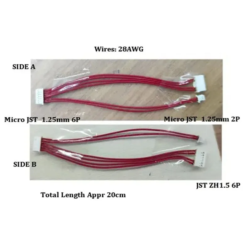 20CM 26AWG 6POS 1.25MM JST 1.25MM 510210600 PICOBLADE 6P ZH1.5 6P 6 Way 1 Row Female Socket Cable Assemblies