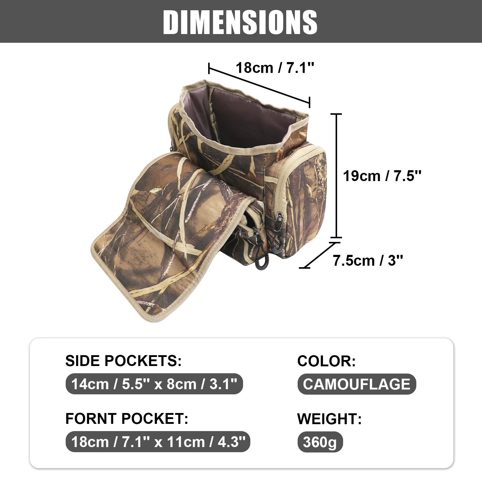 NEW Binocular Harness Chest Pack Camouflage Waterproof Bino Case with Range Finder Pocket for Birdwatching Hiking Hunting