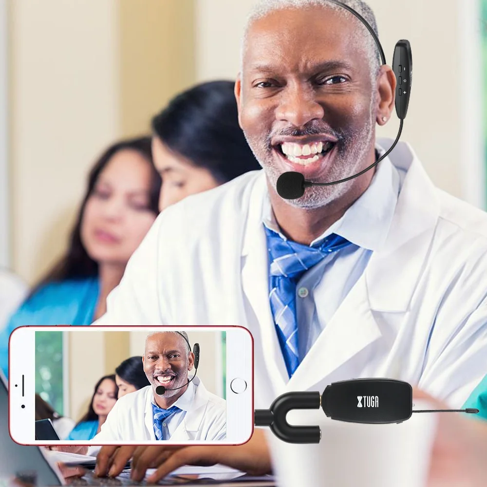 عشرة عناصر TLF Xtuga سماعة ميكروفون مكثف UHF لاسلكية صغيرة التكثيف #5