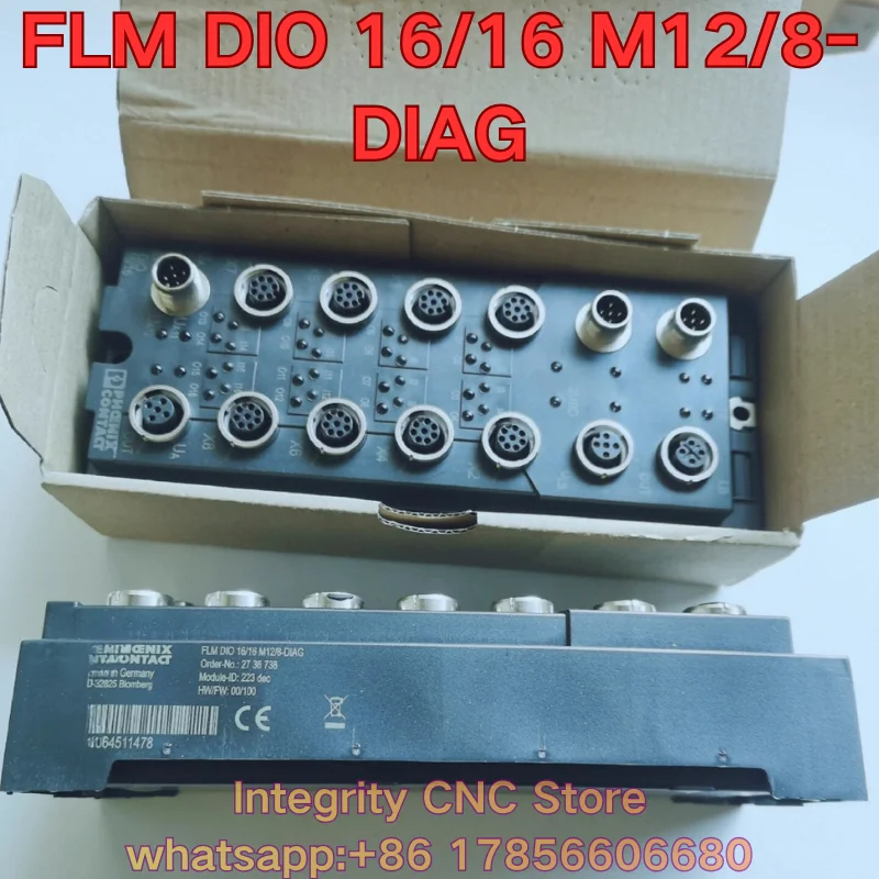 New FLM DIO 16/16 M12/8-DIAG PLC module 2736738