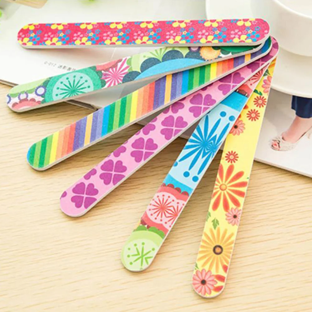 

1 Pc Double-sided Colorful Nail Files Board Nail Buffers Sanding Blocks Nail Pedicure Tools(Random Pattern)