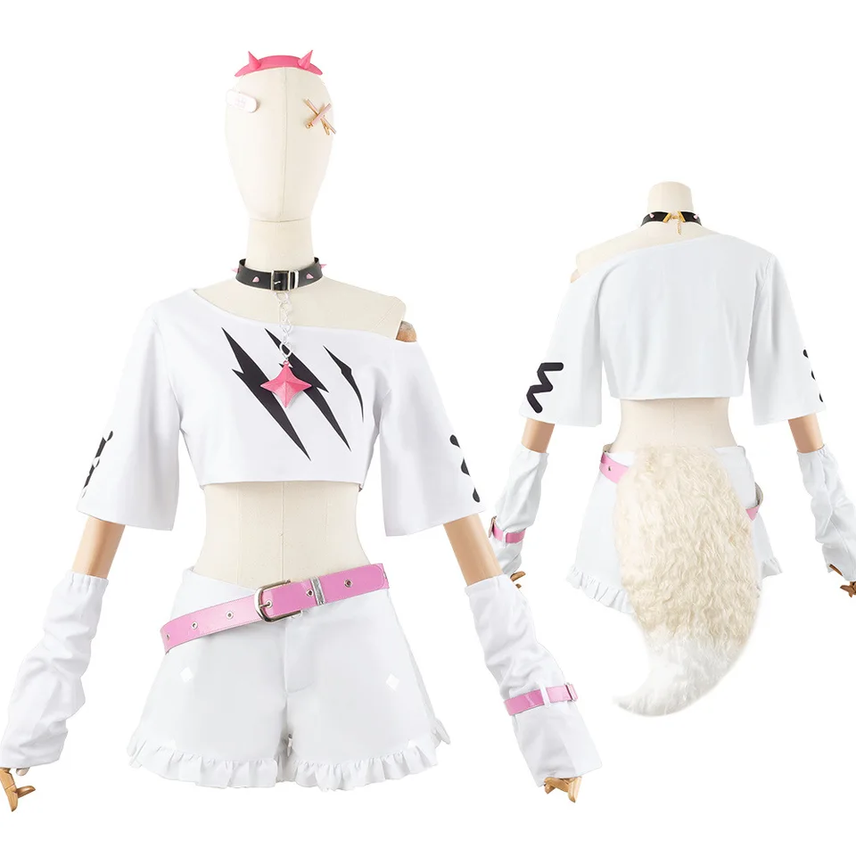 ホロライブ　モココ　コスプレ衣装 ウイッグ付 Vtuber Fuwawa mococo abyssgardコスプレコスチューム、fwmc Holden