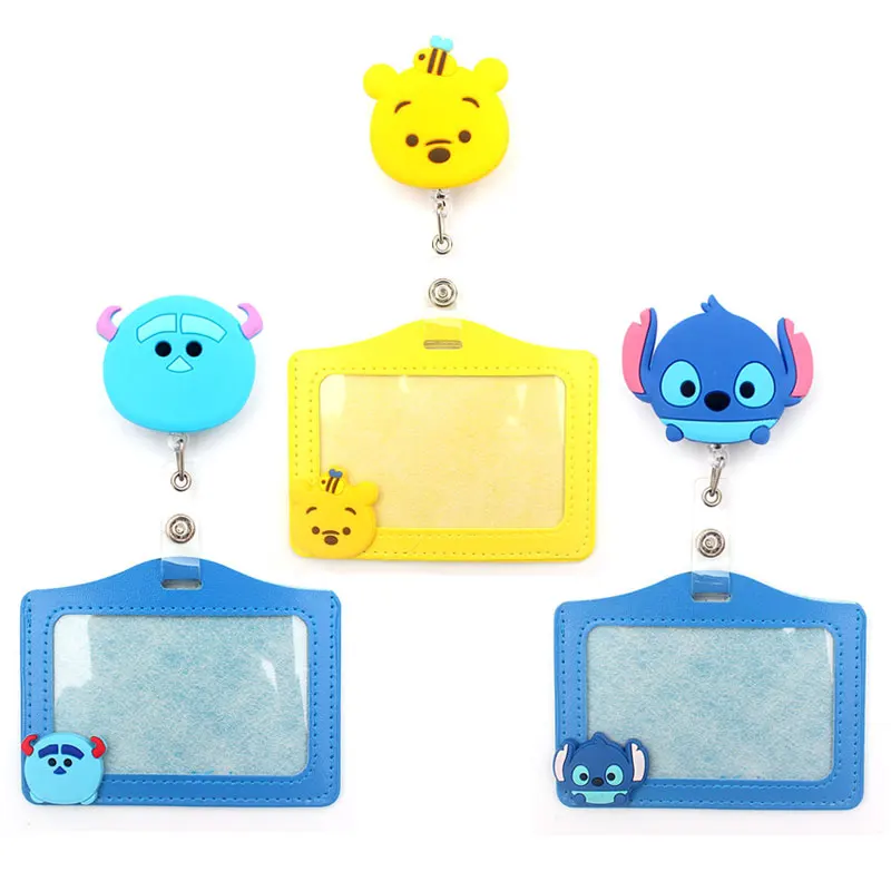 Creative Cartoon Big Stitch Retractable Badge Reel Nurse & Doctor Card Holder Office & Hospital Boy & Girl Name Card