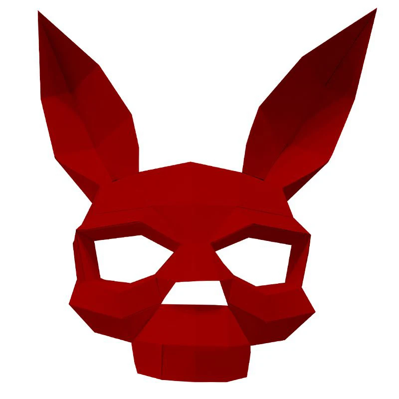 Máscaras de máscara de cara completa de conejo de Halloween para hombres y mujeres, Festival, Bar, fiesta, Cosplay, herramienta de miedo divertida, negro, blanco, rojo, dorado, Citas