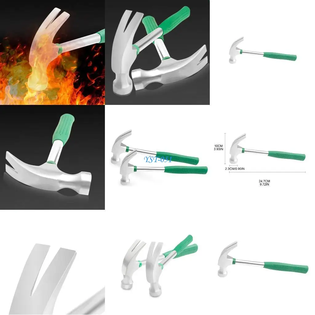 

E15A Portable Non-slip Handle Steel Hammer Household Multifunctional Construction Tool Woodworking Hammer Claw Hammer