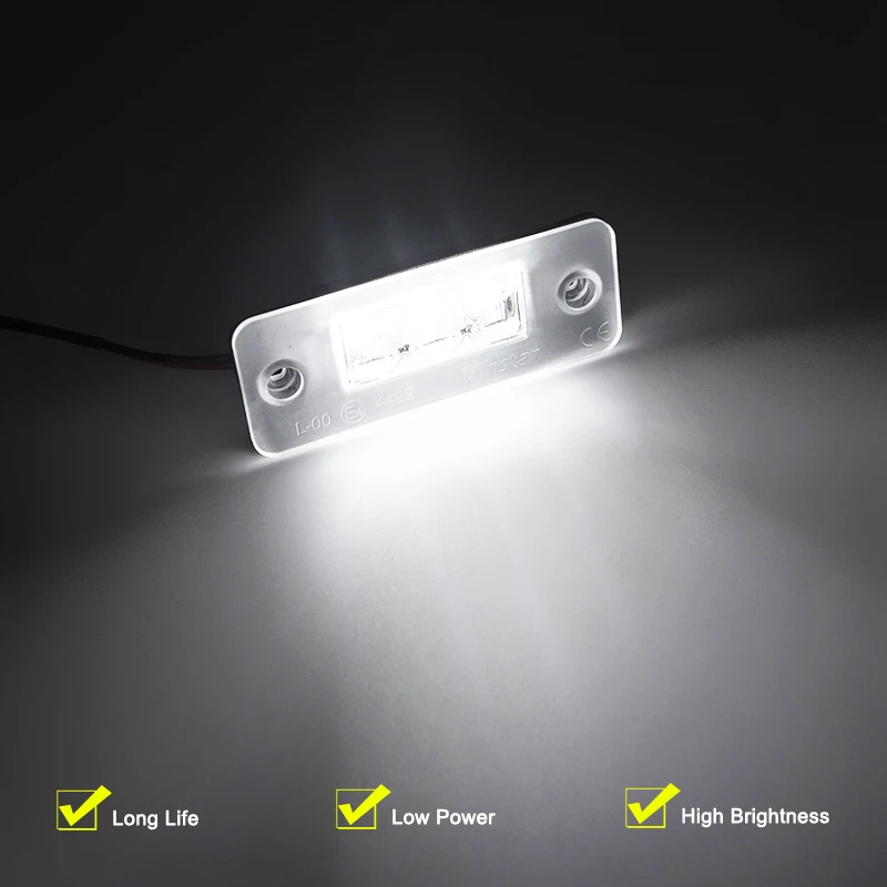 12V LED Number Plate Lamp For Audi A8 D3 2002 2003 2004 2005 2006 2007 2008 2009 2010 White License Plate Light Assembly