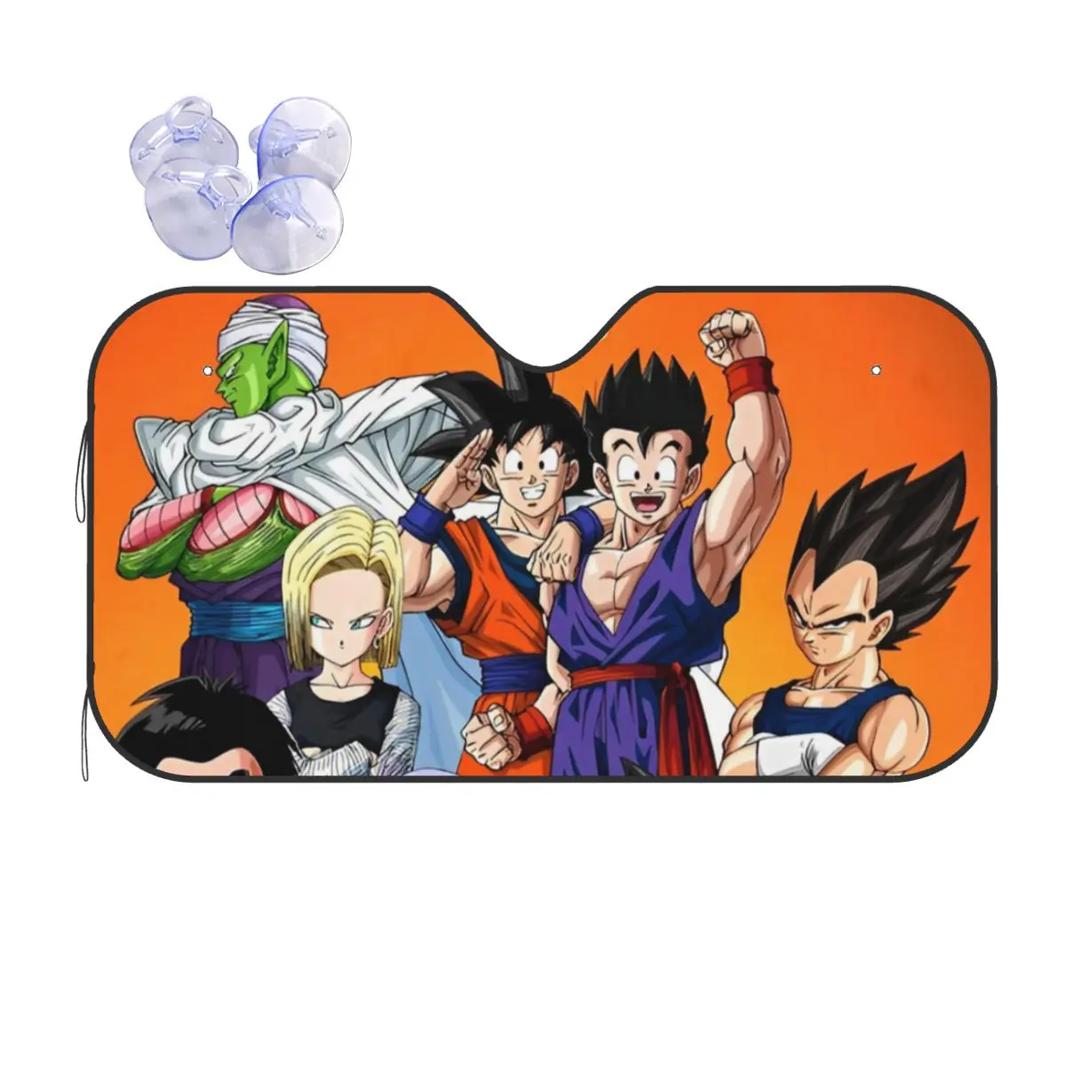 Dragon Ball Z Anime Foldable Sunshade Windscreen 76x140cm Son Goku Foils Sun Visor UV Protector