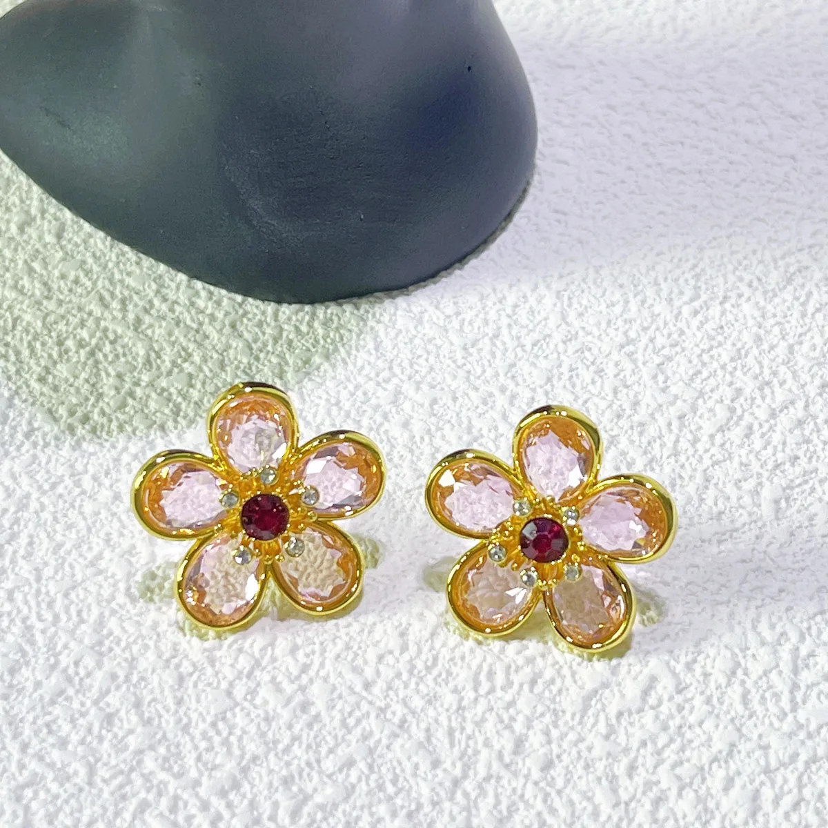 NONE Blume Kristall Schmuck-Set 9