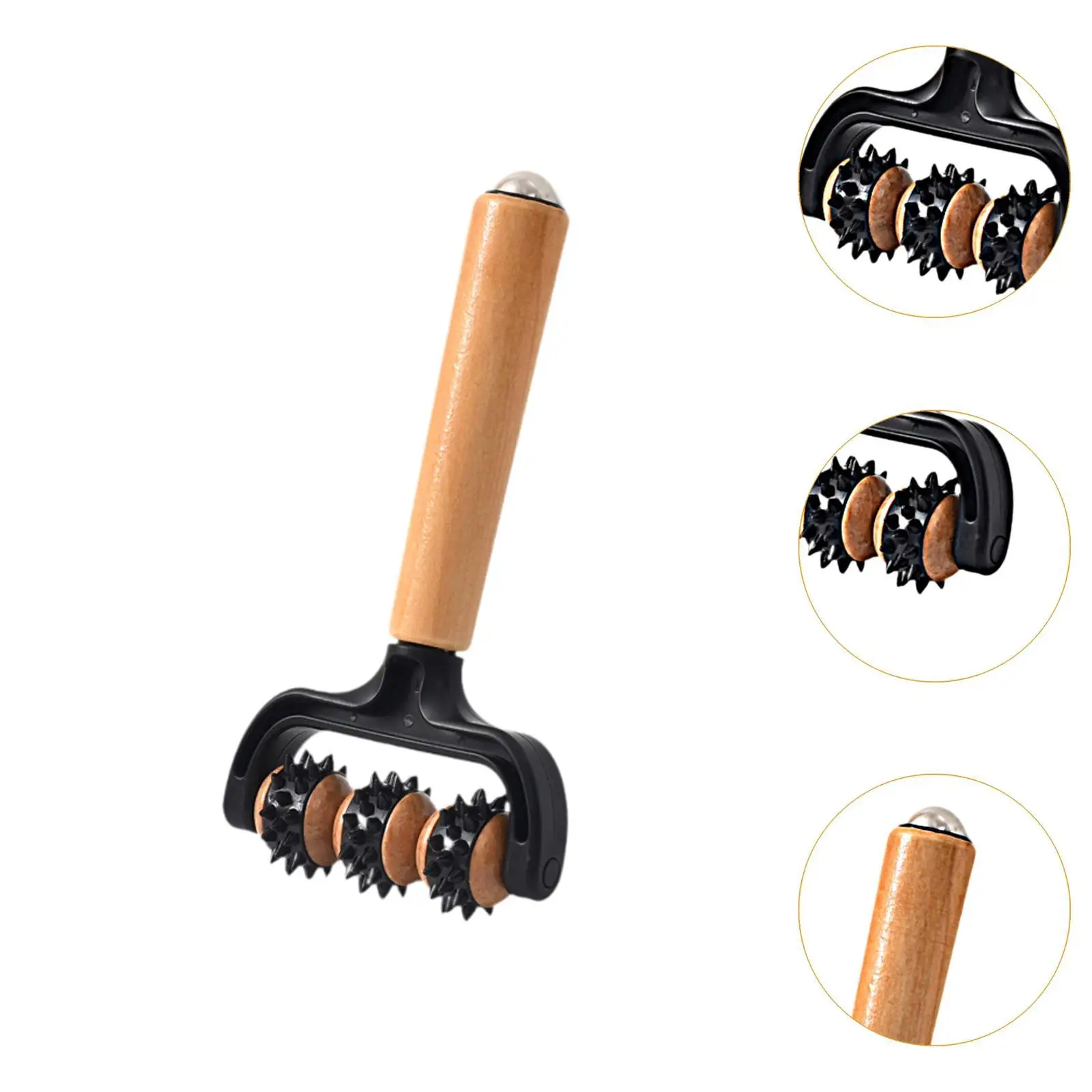 T forma massageador três cabeças multiuso acessórios de massagem ferramenta rolo muscular para suporta saúde da pele volta redução celulite