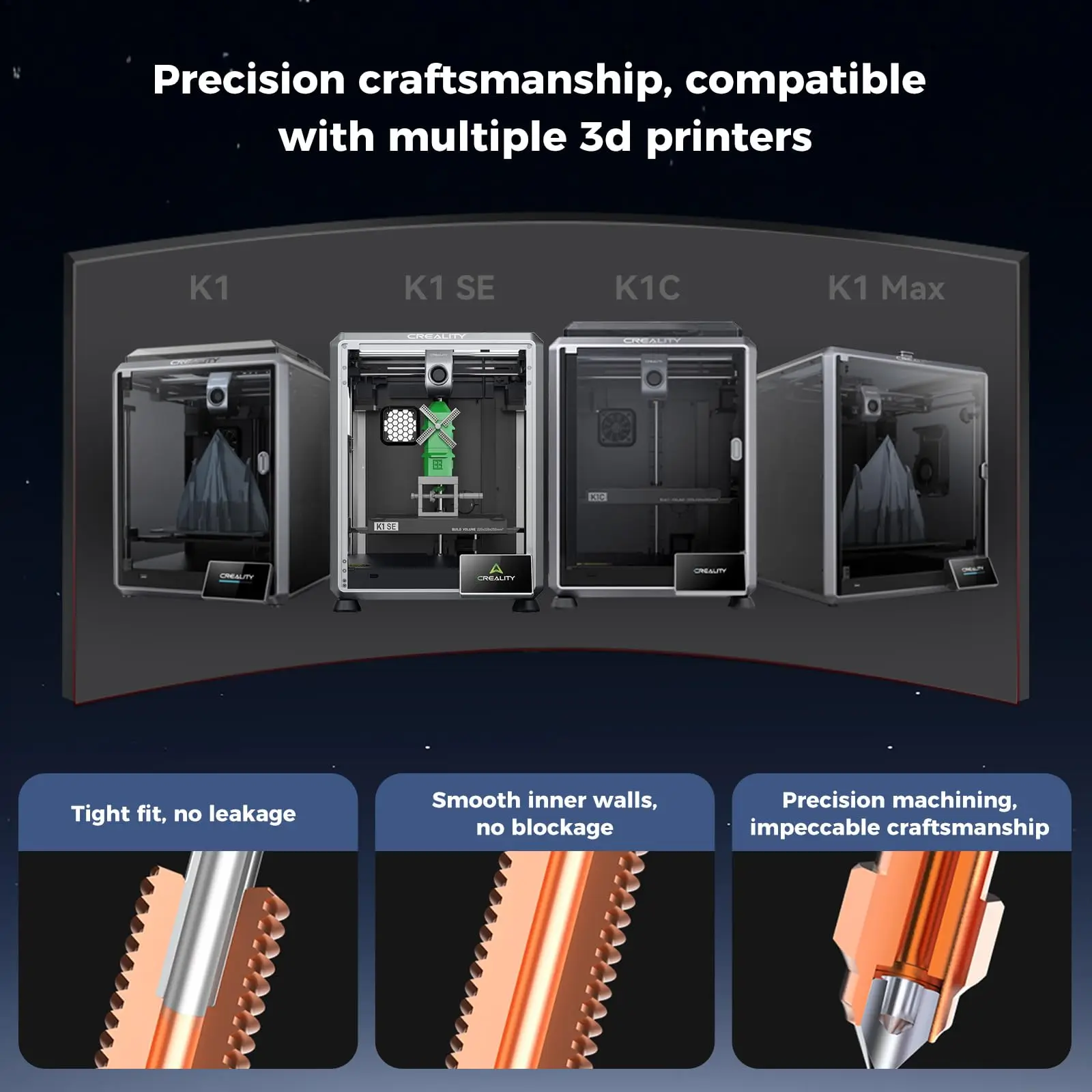 Creality Official 2025 K1/K1C/K1 SE/K1 Max Hotend Kit, Upgrade Ceramic Heating Block Kit, New Version Terminal with Buckle