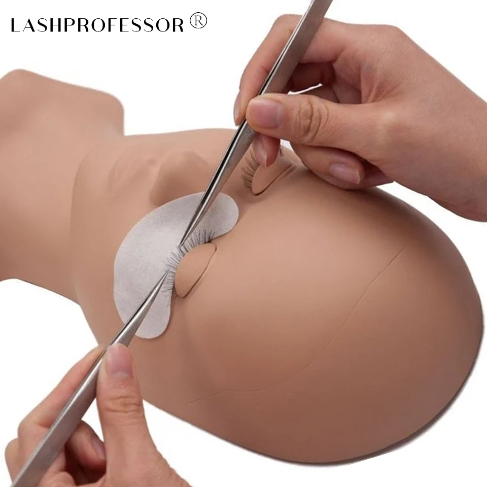 

Silicone Mannequin Head for Eyelash Extension Training Kit with Removable Eyelids Gel Material Cosmetic Model for Makeup Tools