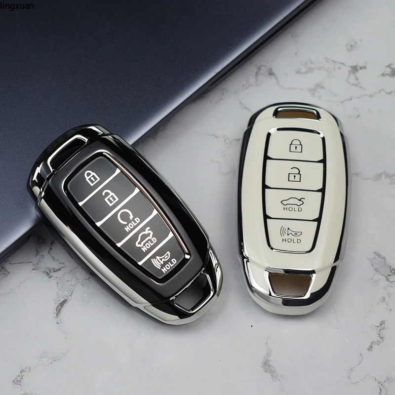 3/4/5 Buttons Car Key Case Cover Shell Fob For Hyundai i30 Ix35 KONA Encino Solaris Azera Grandeur Ig Accent Santa Fe Palisade