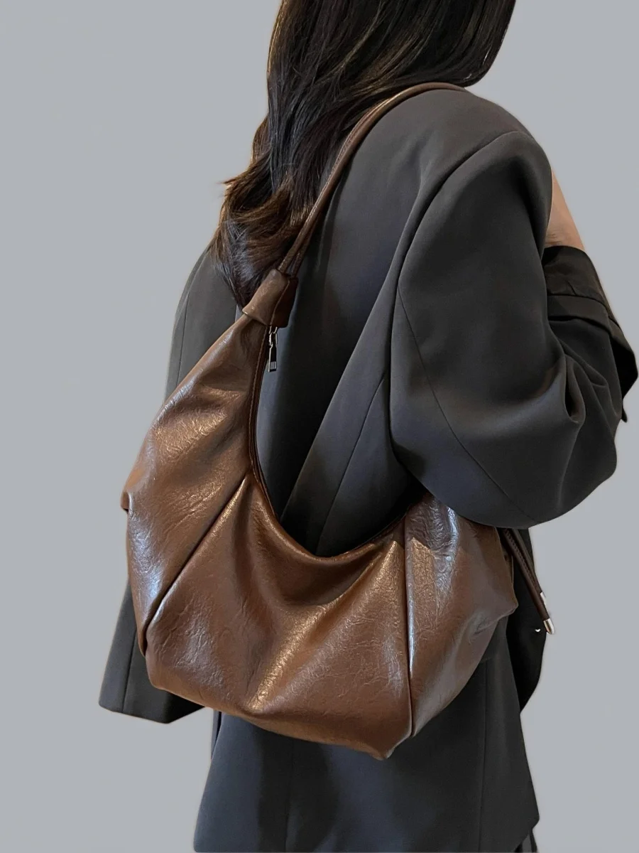 

Женская сумка Mankok Luxury Large Capacity 2026: Новая повседневная сумка-кроссбоди в форме пельменя, модная и элегантная