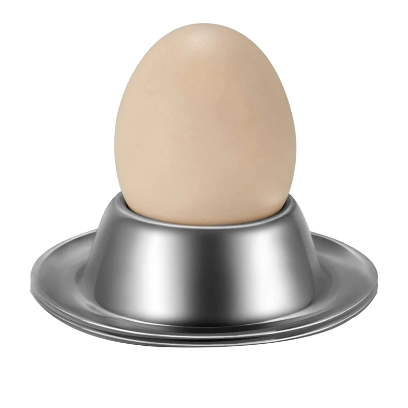 Egg Cup Holder Set Of 2 Pack,Stainless Steel Egg Cups Plates Tableware Holder For Hard Soft Boiled Egg,Kitchen Display