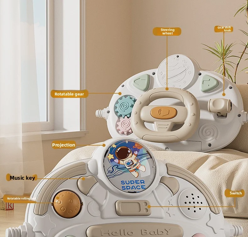 سجادة لعب للأطفال في صالة الألعاب الرياضية مع بيانو ركلة ووكر، سجادة تعليمية ممتعة متعددة الوظائف للأطفال #3