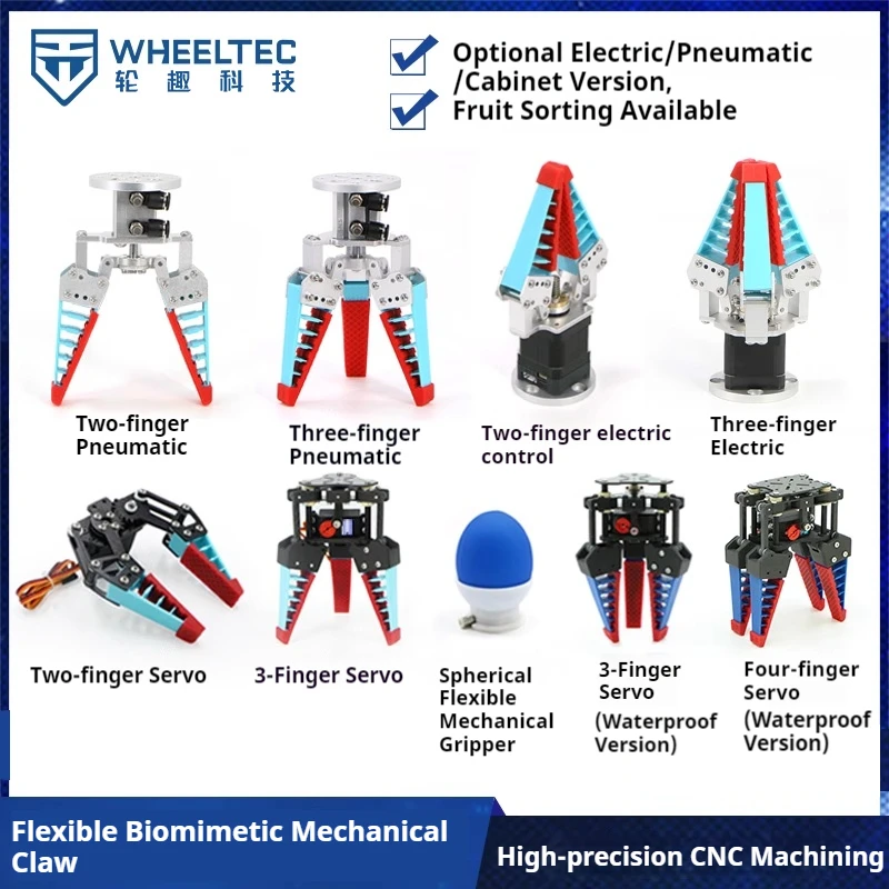 

Flexible Mechanical Claw Bionic Flexible Mechanical Finger Claw Soft Adaptive Pneumatic Electric Flexible Claw Fixture