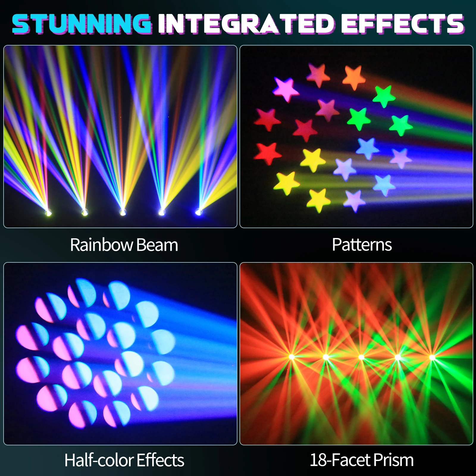 Yiflamefly 200W LED Beam Moving Head Light With Light Strip