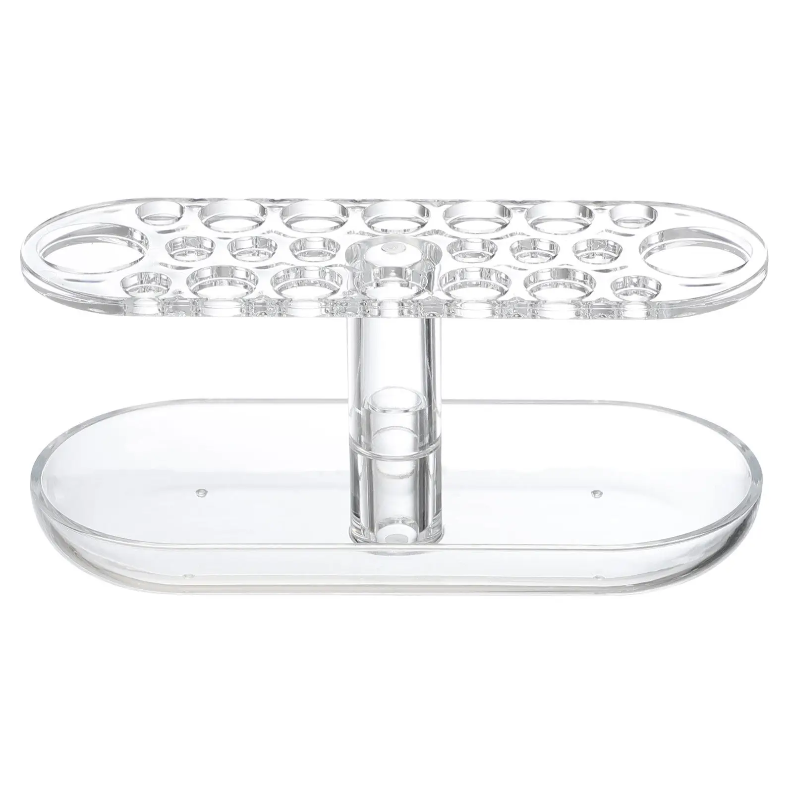 1Pcs Acrylic Brush Rack Makeup Brush Drying Holder with Multi Size Holes for Efficient Air Drying Storage and Display