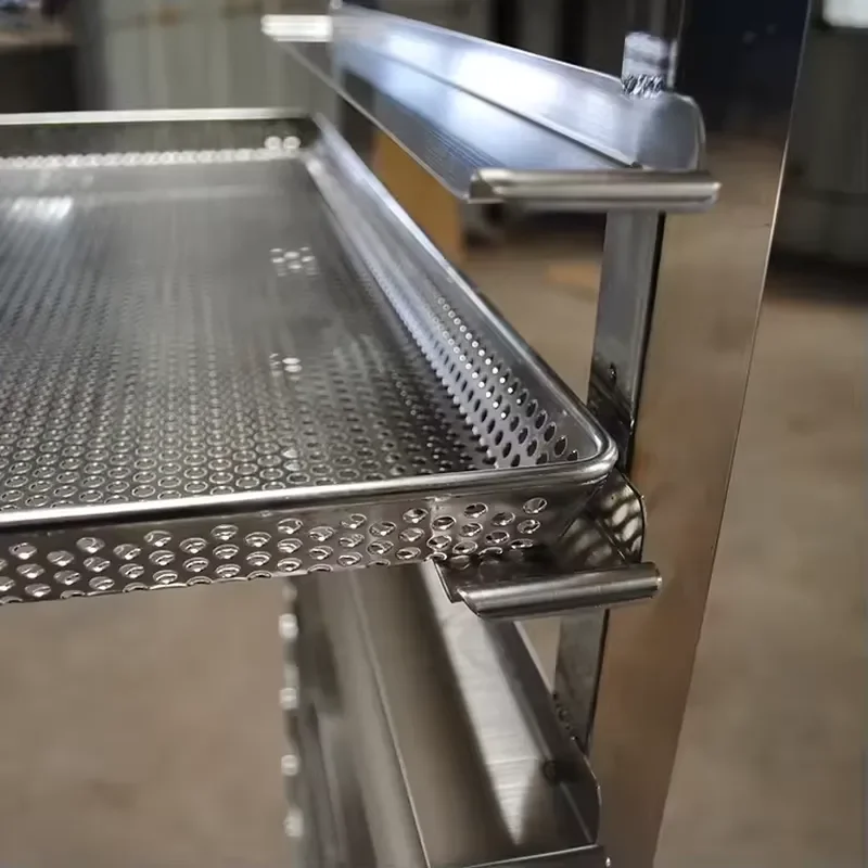 15 Tier Stainless Steel Cooling Rack Cart Removable Oven Shelf Kitchen Storage Organizer Customizable Metal Baking Tray
