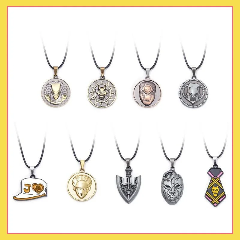 

Popular Anime JoJo's Bizarre Adventure Stand in Arrow, Eastern Battle Assist, Dior Stone Ghost Face Keychain Necklace gift