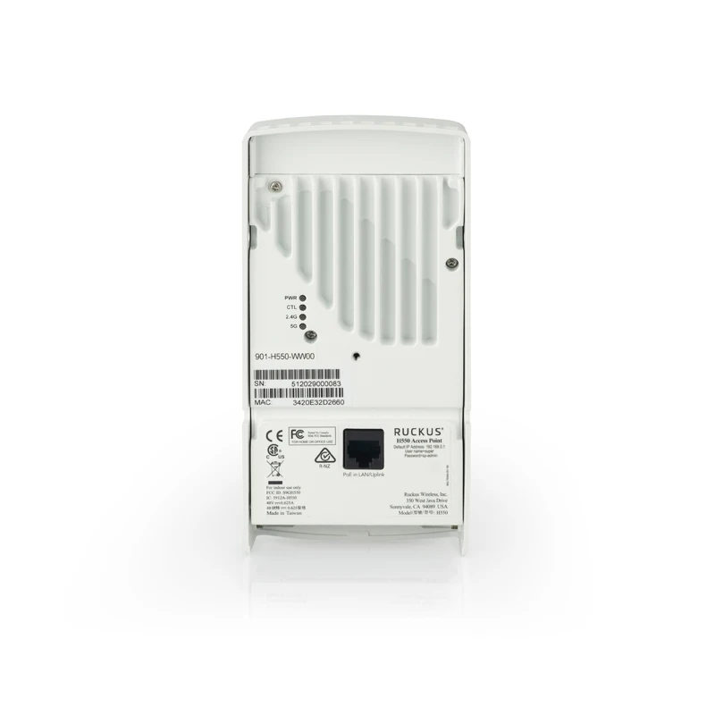 Ruckus Wireless Zoneflex H550 901-H550-WW00 901-H550-EU00ติดผนัง Wi-Fi 6 802.11ax 2x2:2จุดเชื่อมต่อ IOT และ sพร้อมด้วย