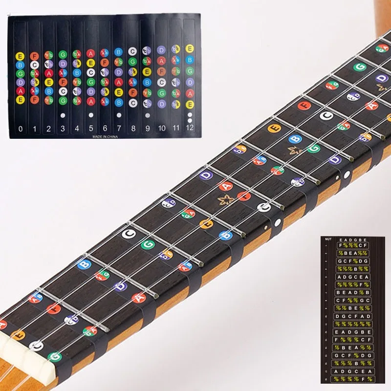 Guitar  Notes Map Labels Stickers Guitarra Accessories  for Beginner Learning Decal Classic Acoustic Electric Guitar Accessories