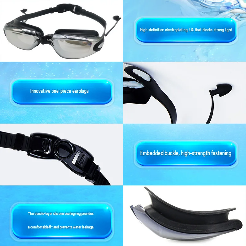 大人用スイミングゴーグル、曇り止め&漏れ防止機能付きUV保護 - Swim Goggles Anti Fog Uv のレビューと価格
