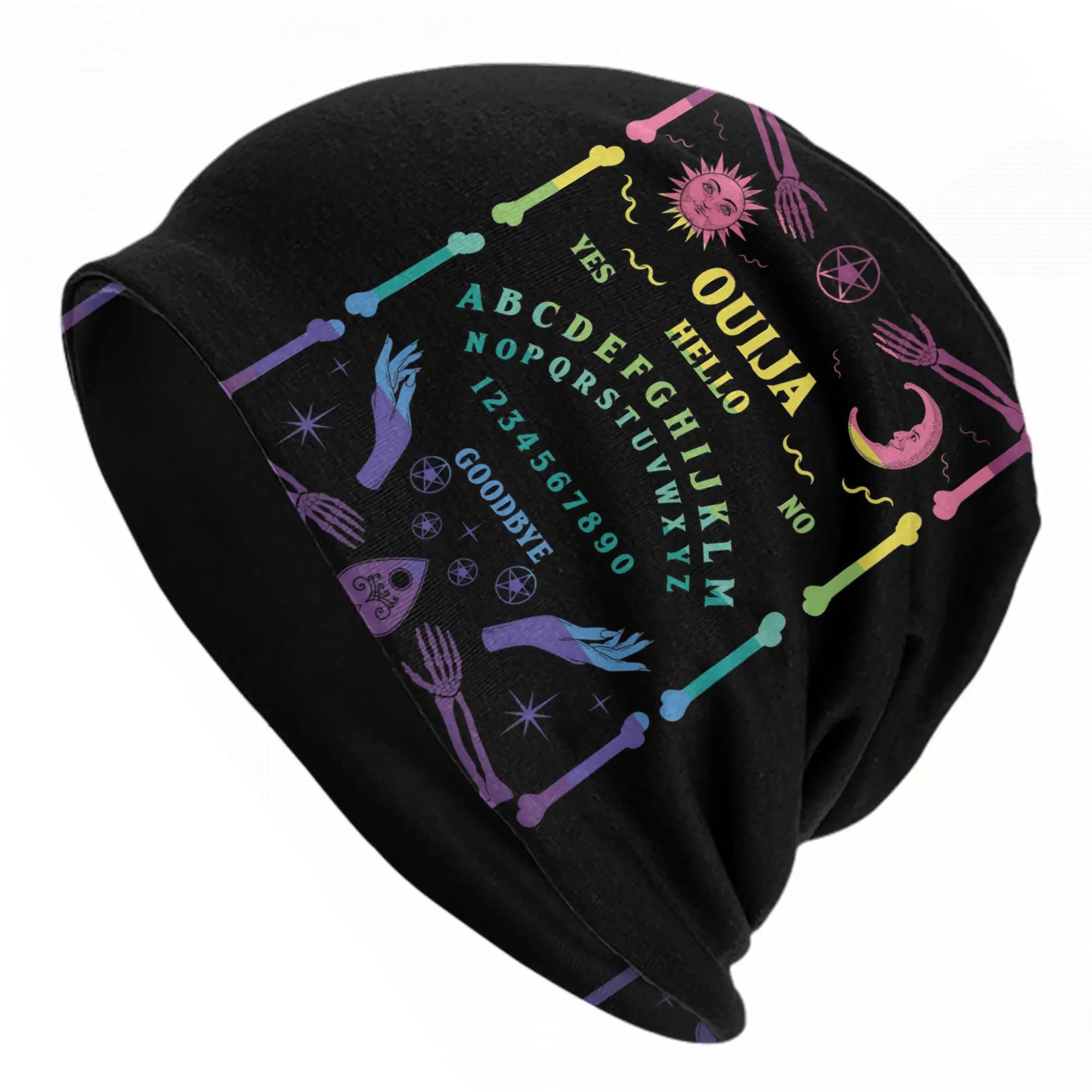 Magic Ouija Board Caps Sun and Moon Hip Hop Autumn Winter Outdoor Skullies Beanies Hat Spring Warm Head Wrap Bonnet Hat