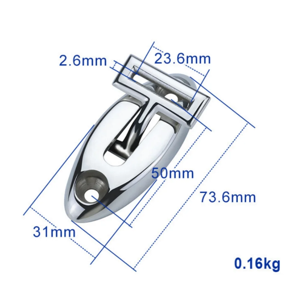 316 Stainless Steel Boat Release Top Swivel Deck Hinge Marine Top Hardware FOR Ideal  For Securing Sunshade Ropes On Boats
