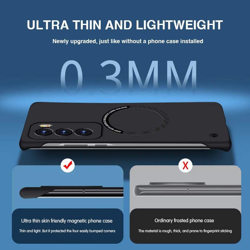 Funda de teléfono ultrafina con carga magnética sin marco para OPPO Reno12 Reno 12 Pro 12Pro Reno12Pro 5G, cubiertas sólidas de Color puro para PC duro