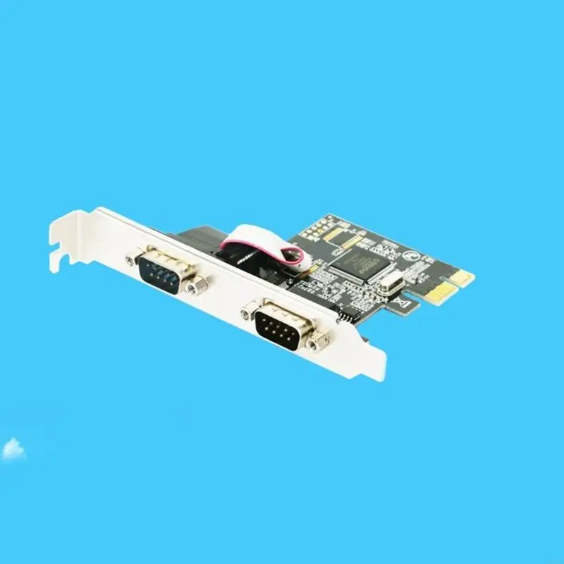 Q84A 2-puerto PCIe RS232 Tarjeta puerto serie PCIe x16 RS232 Tarjeta PCIe Transferencia datos 115200BPS Soporte