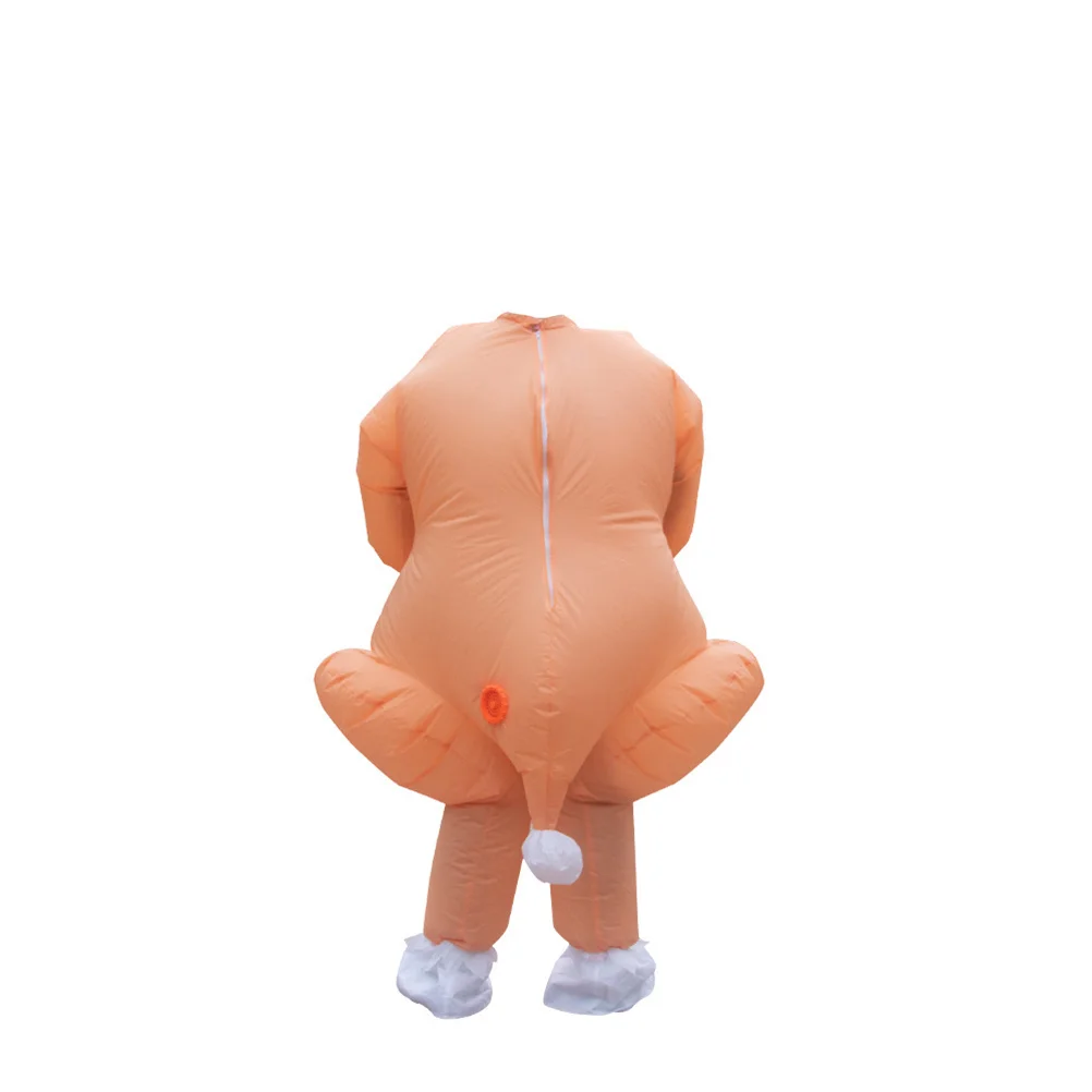

Funny Thanksgiving Turkey Inflatable Costume Adult Blow Up Suit for Party Performance Holiday Celebration Fancy Dress with Hat