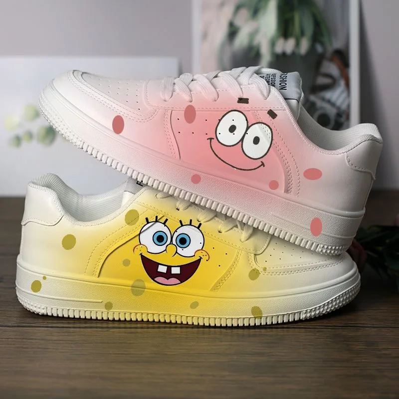 New Original cartoon SpongeBob SquarePants princess cute Casual shoes  soft  sports shoes for girlfriend gift EU size 35-44