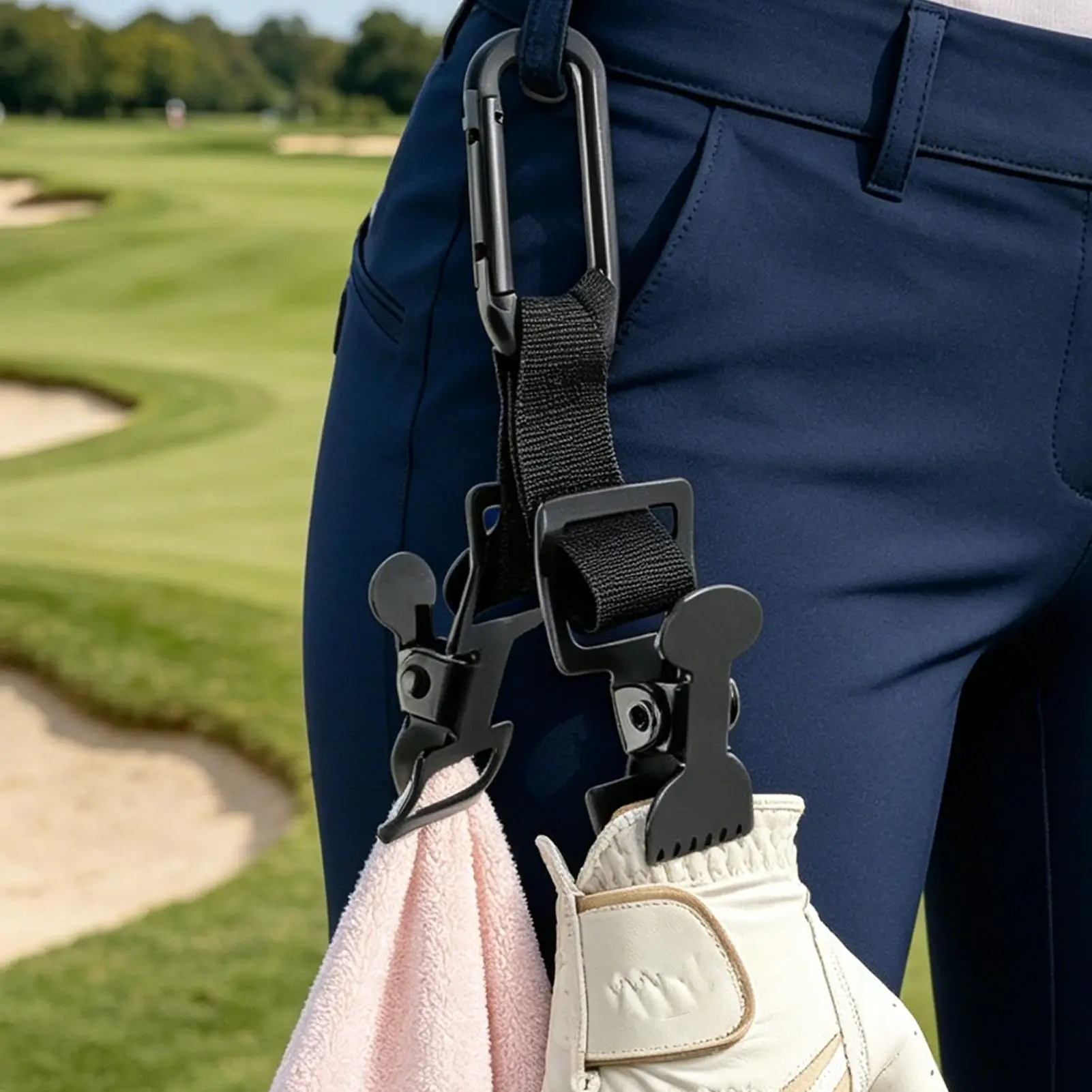 Golf-Handschuhclip, Robuster Bissfester Ausrüstungshalter, Tragbarer Sicherheitsclip für Radfahren, Fitness, Arbeit, Bau, Mechanik, Techniker – Detail 2