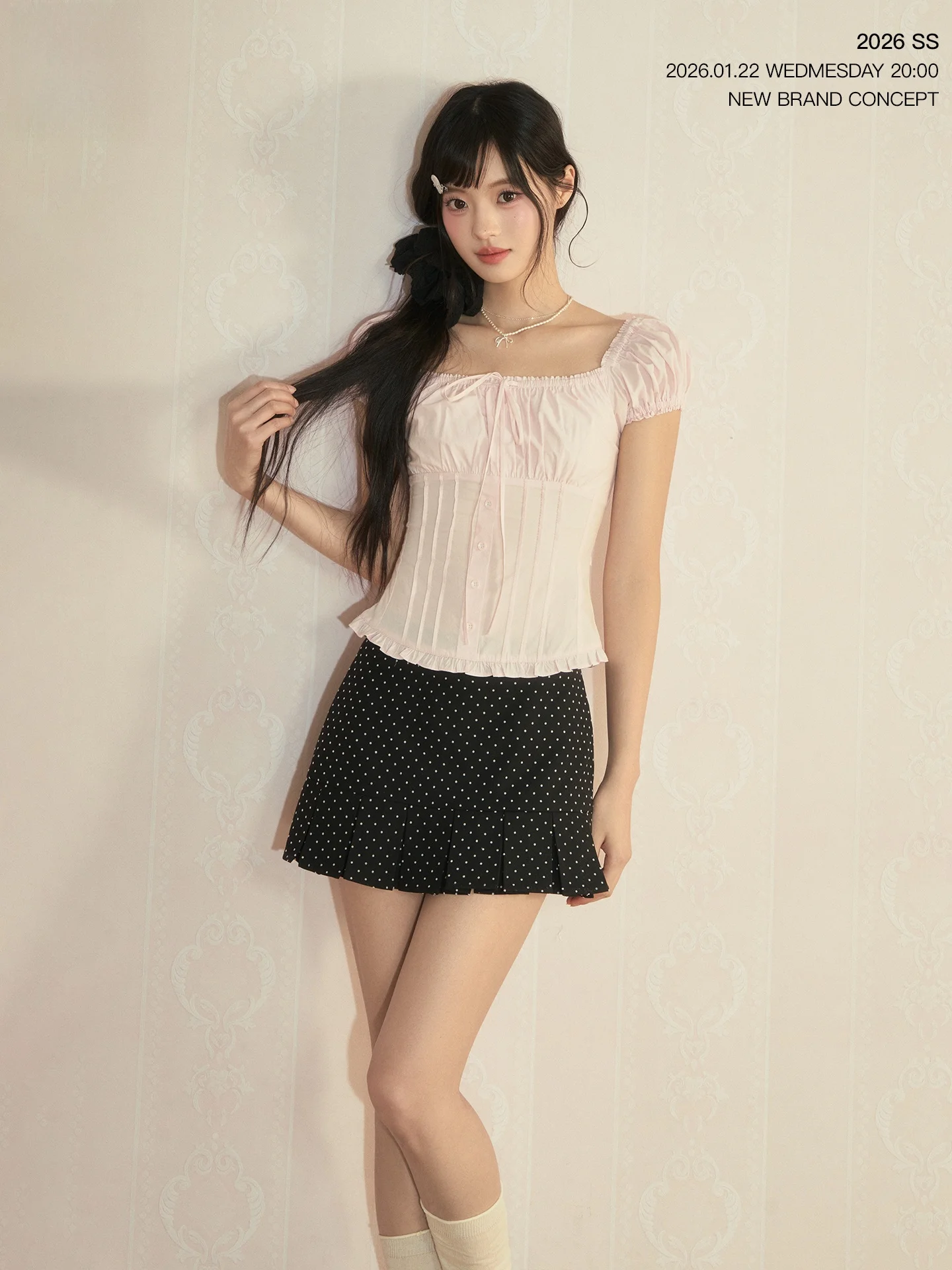 

POPWEST Lace Hollow out Shoulder Bubble Sleeve Square Collar Shirt Women's Short Sleeve Cotton Breathable Comfortable Fit T-s...