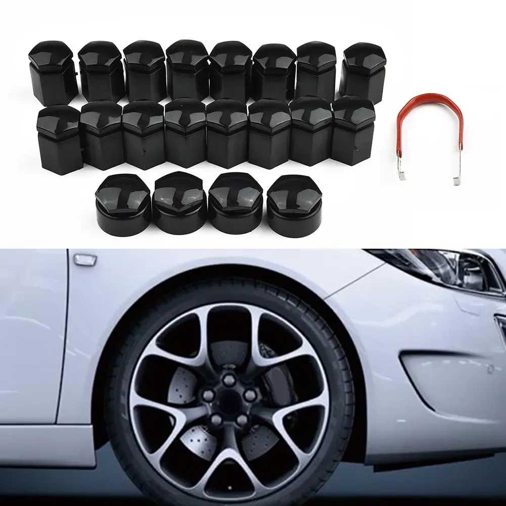 High Quality Parts 100% Brand New WHEEL NUT COVERS 19MM Accessories Black Durableuseful LOCKING CAP Replacement