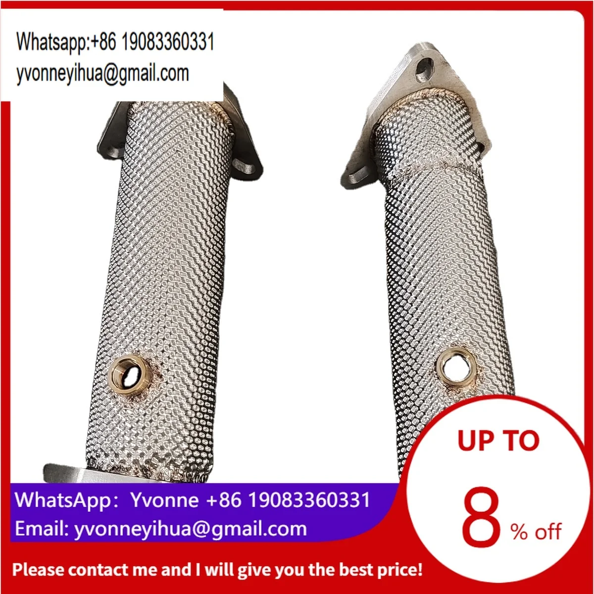 

JTLD 304SS High Flow Design Upgrade Exhaust Downpipe For Chevrolet Corvette C8 Z06 And C8 Performance Exhaust Test Pipes