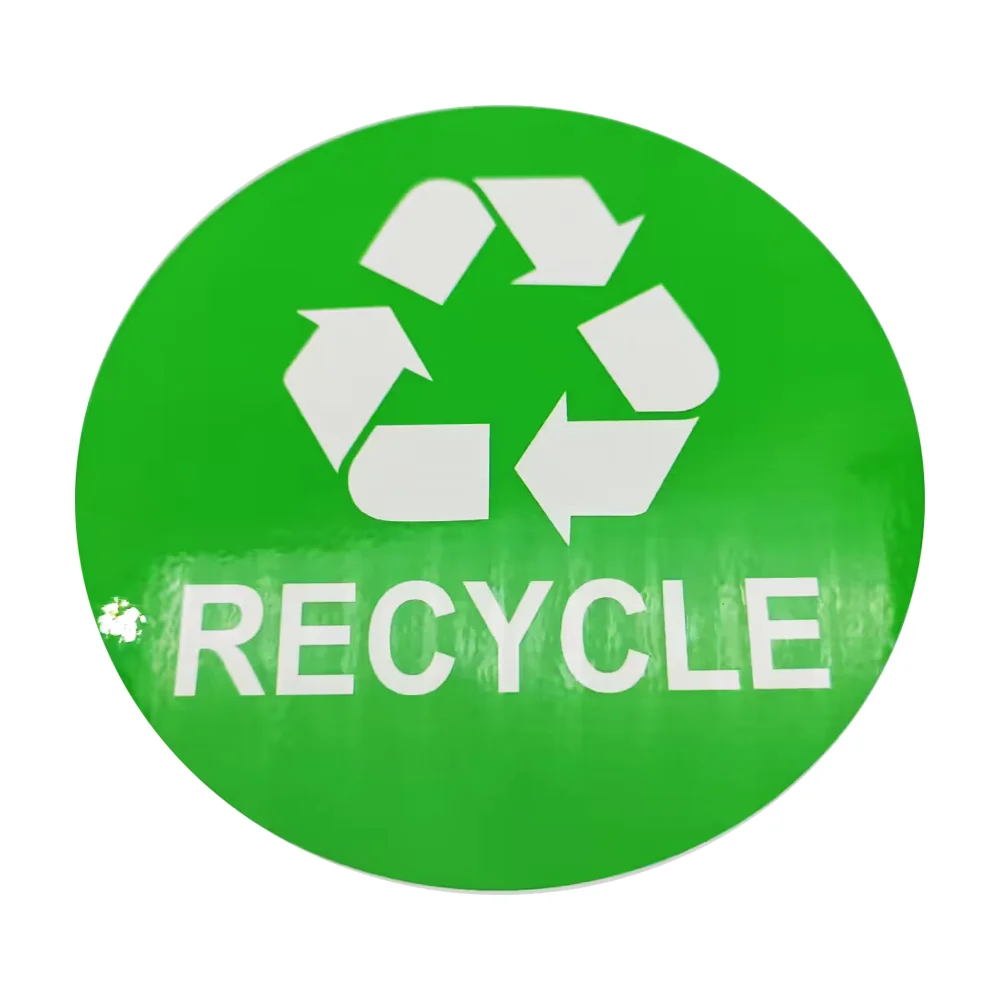 8Pcs Recycle and Trash Sign Decal Trash Can Vinyl Sticker Decoration 4inch Garbage Cans home decor